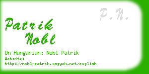 patrik nobl business card